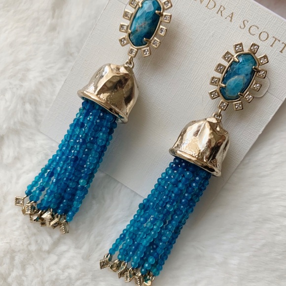 KENDRA SCOTT | Decker Earrings, Aqua - Picture 5 of 5